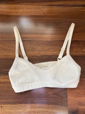 Negative Waffle Bra Size 0 Cream 95% Cotton Adjustable Strap